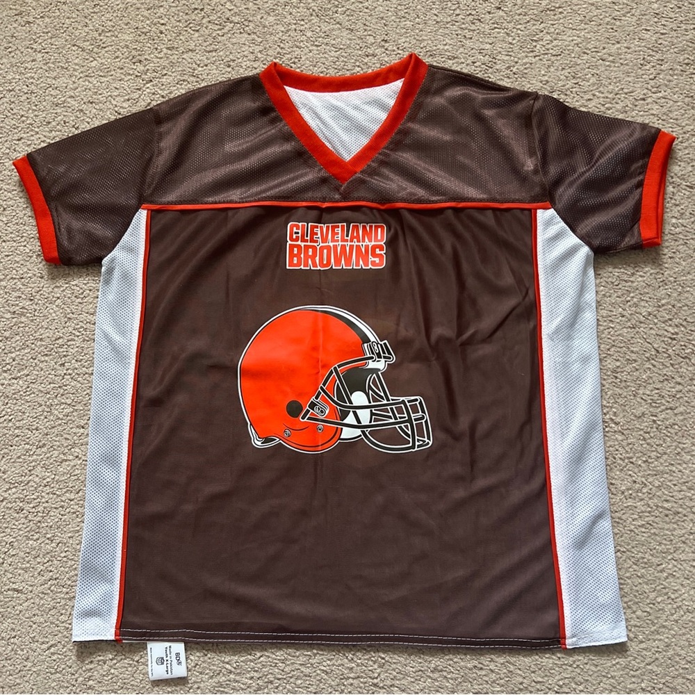 Cleveland Browns Reversible NFL Flag Logo Football Jersey Youth X Large NFL